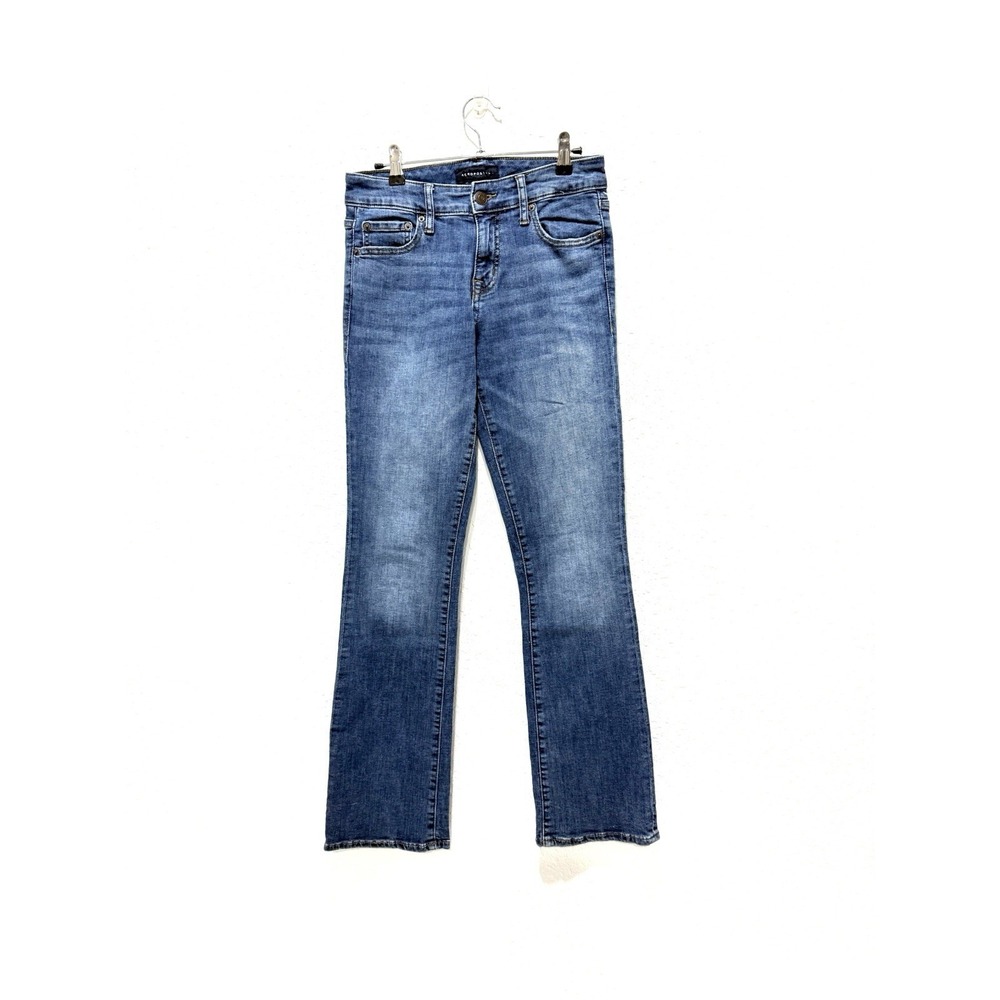 Women's Aeropostale Mid‎ rise Boot Cut Blue Jeans 4 R